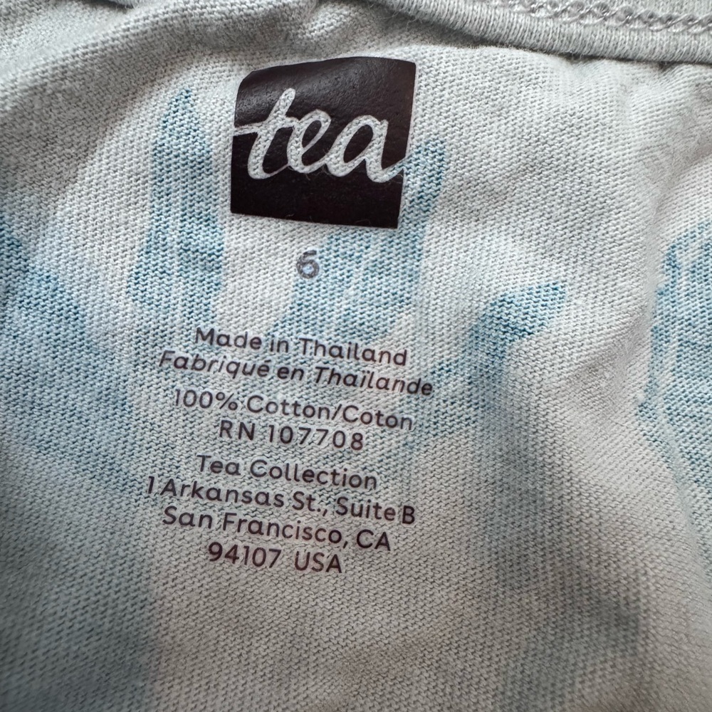 Tea Collection Girls Dress Size 6 Years Cactus Tank Summer Cotton Jersey Button - Picture 2 of 6
